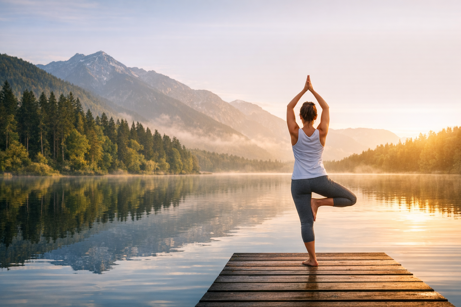 Image bien-être posture équilibre